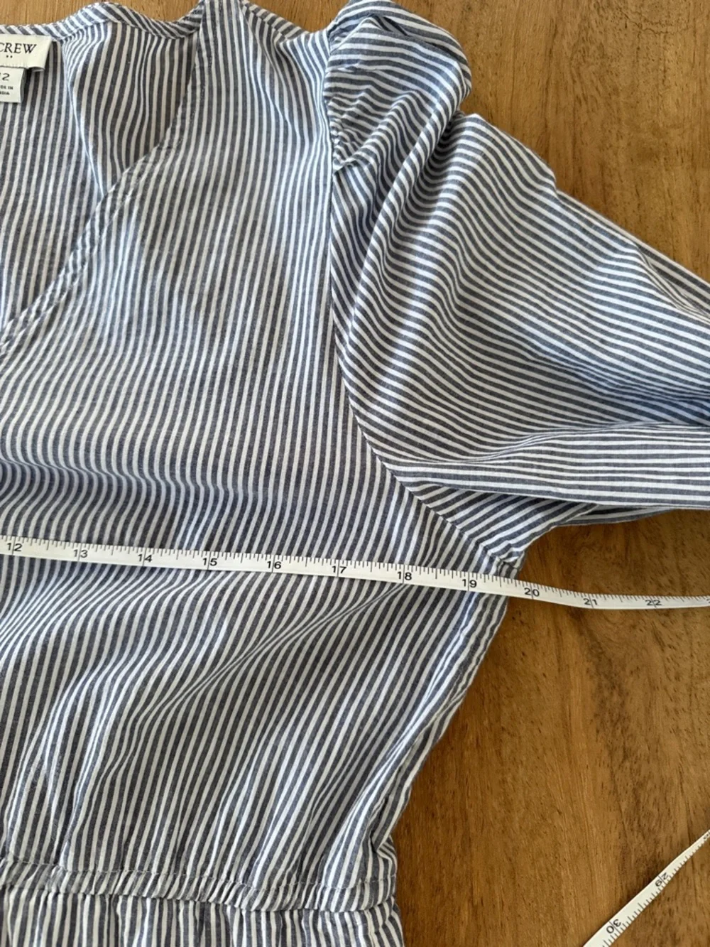 J. Crew Striped Long-Sleeve Tiered Mini Dress Size 12